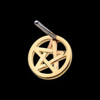 Pentacle Flatback Stud Earring / Nosering - 14Kt Gold
