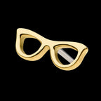 Eyeglasses Flatback Stud Earring / Nosering - 14Kt Yellow Gold