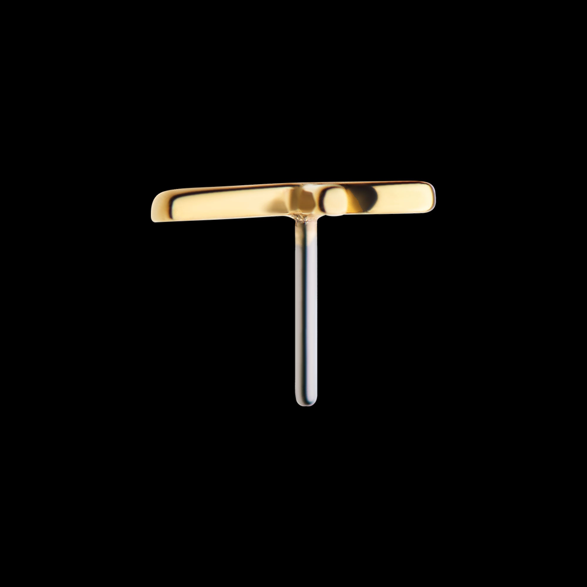 Ankh Egyptian Cross Flatback Stud Earring / Nosering - 14Kt Gold
