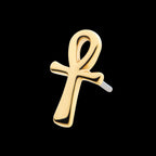 Ankh Egyptian Cross Flatback Stud Earring / Nosering - 14Kt Gold