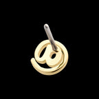 At Symbol Flatback Stud Earring / Nosering - 14Kt Gold
