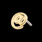 At Symbol Flatback Stud Earring / Nosering - 14Kt Gold