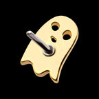 Ghost Flatback Stud Earring / Nosering - 14Kt Gold