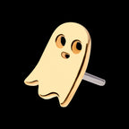 Ghost Flatback Stud Earring / Nosering - 14Kt Gold