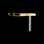 Music Two Eighth Notes Connected with a Beam Flatback Stud Earring / Nosering - 14Kt Yellow Gold