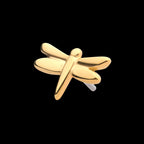 Dragonfly Flatback Stud Earring / Nosering - 14Kt Yellow Gold