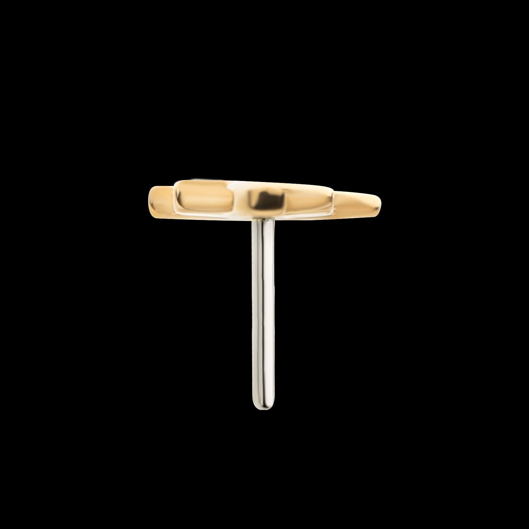Palm Tree Flatback Stud Earring / Nosering - 14Kt Yellow Gold