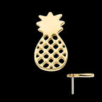 Pineapple Flatback Stud Earring / Nosering - 14Kt Yellow Gold