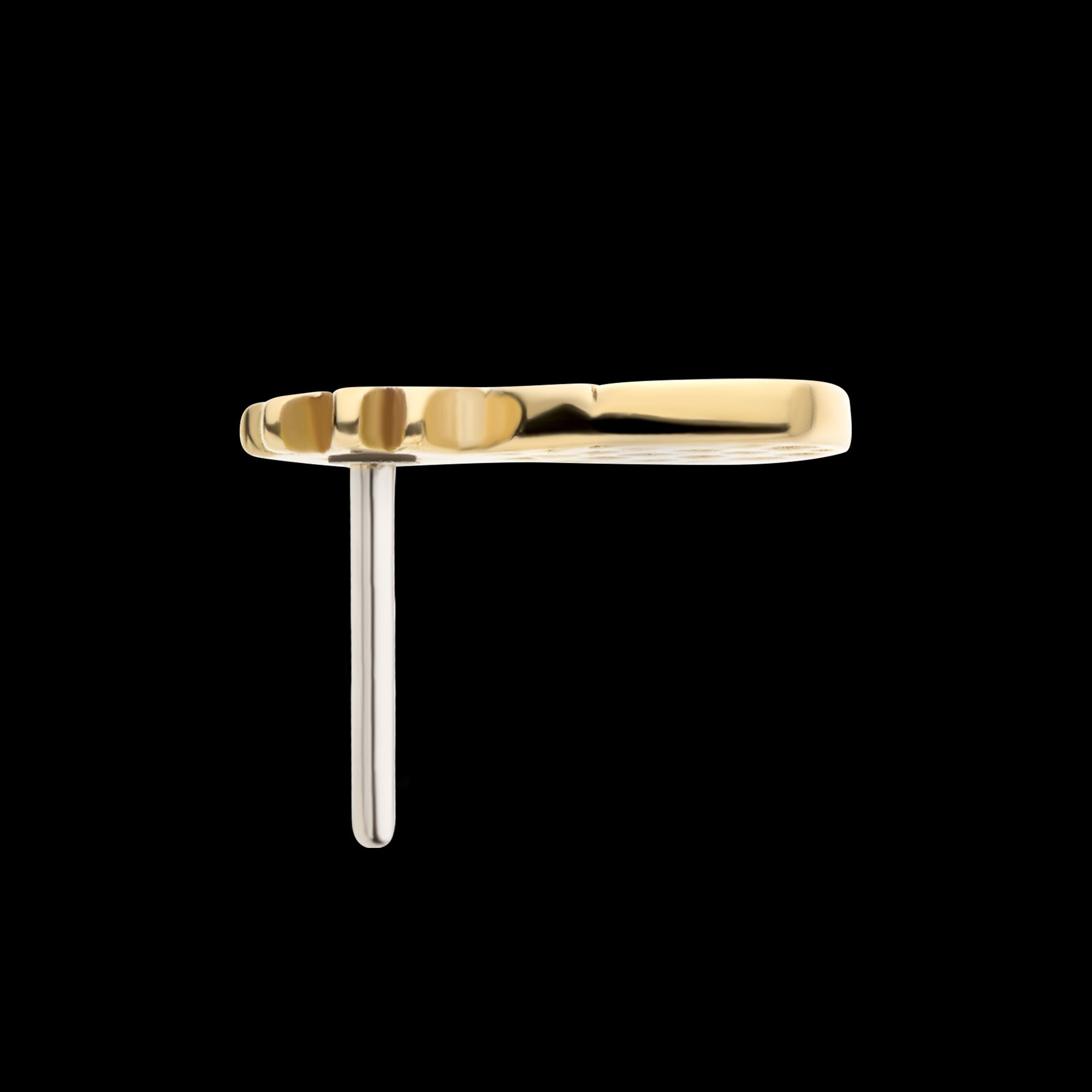 Pineapple Flatback Stud Earring / Nosering - 14Kt Yellow Gold