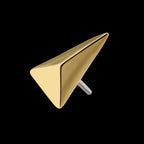 Tall Pyramid Flatback Stud Earring / Nosering - 14Kt Yellow Gold