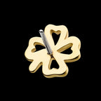 4-Leaf Cut Out Clover Flatback Stud Earring / Nosering - 14Kt Yellow Gold