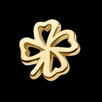 4-Leaf Cut Out Clover Flatback Stud Earring / Nosering - 14Kt Yellow Gold