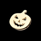 Polished Finish Pumpkin Flatback Stud Earring / Nosering - 14Kt Yellow Gold