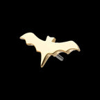 Polished Finish Bat Flatback Stud Earring / Nosering - 14Kt Yellow Gold