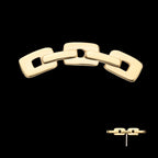 Curved Chain Link Flatback Stud Earring / Nosering - 14Kt Yellow Gold