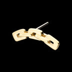 Curved Chain Link Flatback Stud Earring / Nosering - 14Kt Yellow Gold