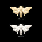 Moth Flatback Stud Earring / Nosering - 14Kt Gold