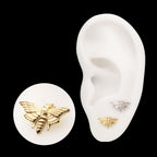 Moth Flatback Stud Earring / Nosering - 14Kt Gold