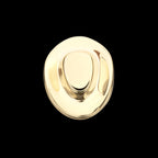 2D Molded Cowboy Hat Flatback Stud Earring / Nosering - 14Kt Yellow Gold