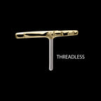 Eastern Dragon Flatback Stud Earring / Nosering - 14Kt Yellow Gold