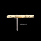 Coral Branch Flatback Stud Earring / Nosering - 14Kt Yellow Gold