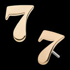 Number s Flatback Stud Earring / Nosering - 14Kt Yellow Gold