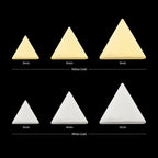 Triangle Flatback Stud Earring / Nosering - 14Kt Gold