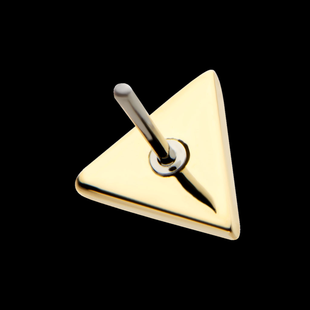 Triangle Flatback Stud Earring / Nosering - 14Kt Gold