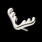 Reindeer Flatback Stud Earring / Nosering - 14Kt White Gold