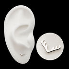 Reindeer Flatback Stud Earring / Nosering - 14Kt White Gold