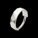 Diamond Cut Pattern Side Facing Hinged Segment Clicker Hoop Earring / Nosering – Titanium