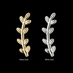 14Kt Gold Threadless Leaf Top