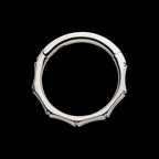 Bamboo Design Side Facing Hinged Segment Clicker Hoop Earring / Nosering – Titanium