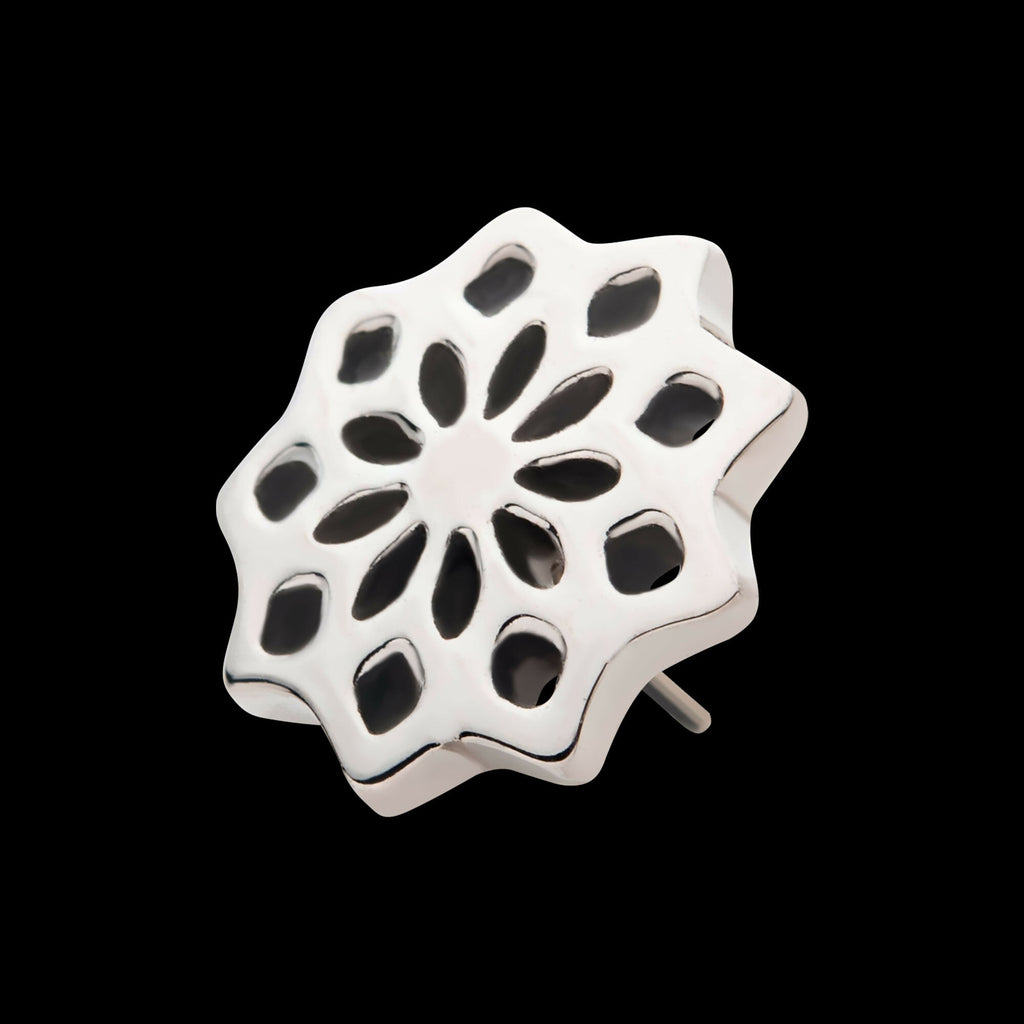 Titanium Threadless Mandala Flower Top