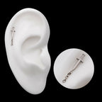 Titanium Threadless Dagger Top with Dangle 8mm Chain