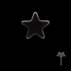 Black PVD Titanium Threadless Star Top