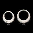 Sleek Dome Septum Front Facing Hinged Segment Clicker Hoop Earring / Nosering – Titanium