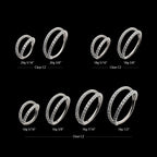 Double Hoop with CNC Set 1mm Eternity Gem Side Facing Hinged Segment Clicker Earring / Nosering – Titanium