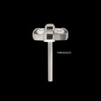 Titanium Threadless Petite Trinity Top with 1.2mm Prong Set Gem