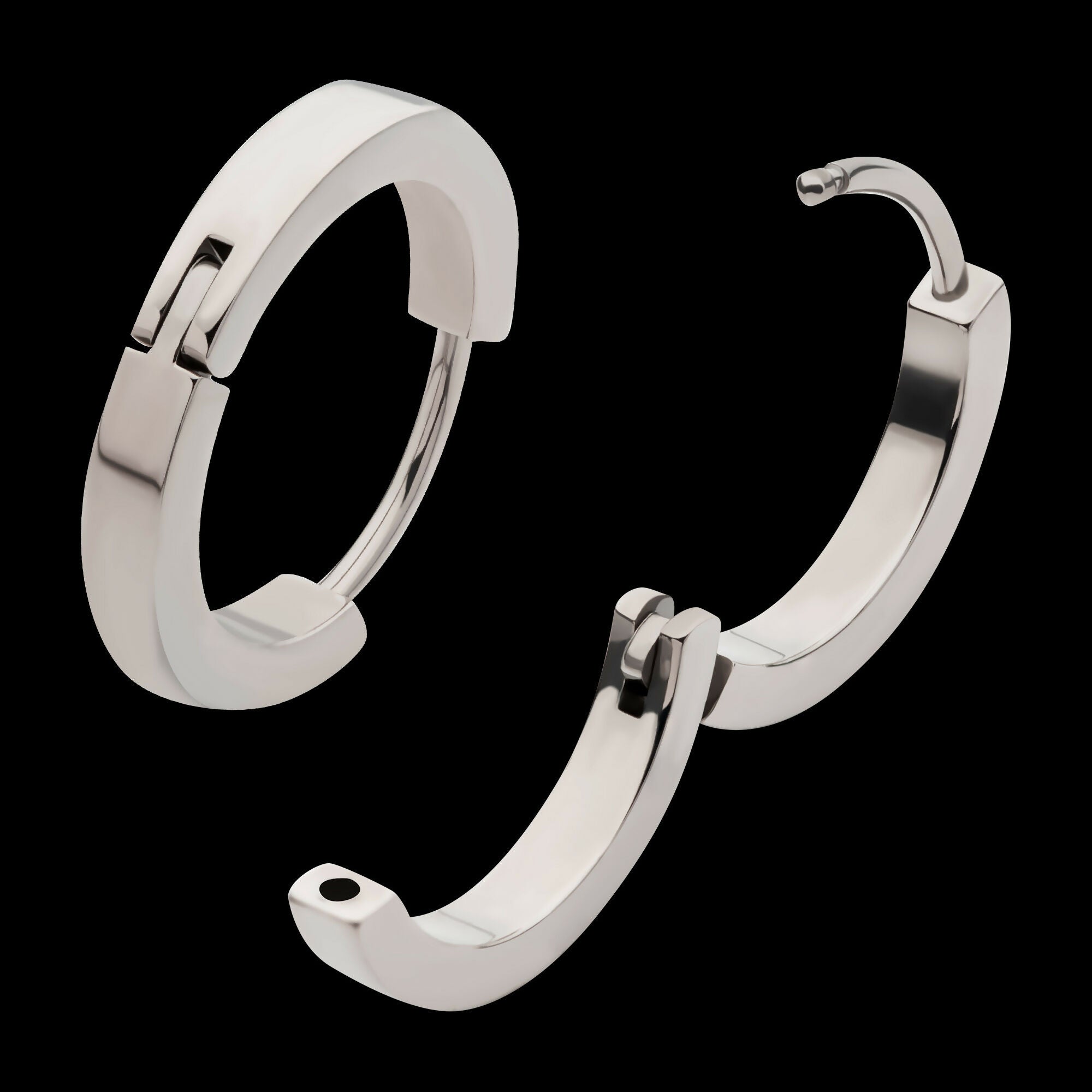 20g Titanium Hinged Huggie Earrings