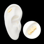 14kt Yellow Gold Threadless Batman Logo Top