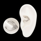 Radiant Teardrop Hoop Front Facing Hinged Segment Clicker Earring / Nosering – Titanium