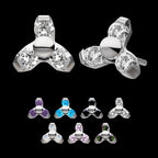 Titanium Threadless Pronged Round CZ Trinity Top