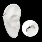 Double Hoop Side Facing Hinged Segment Clicker Earring / Nosering – Titanium