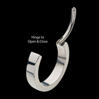 Design 2.5mm Thick Hinged Segment Clicker Hoop Earring / Nosering – Titanium