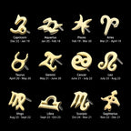 14Kt Yellow Gold Threadless Zodiac Sign Tops