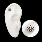 Titanium Threadless Mandala Flower Top