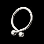 Twister Ball Hinged Segment Hoop Clicker Earring / Nosering – Titanium