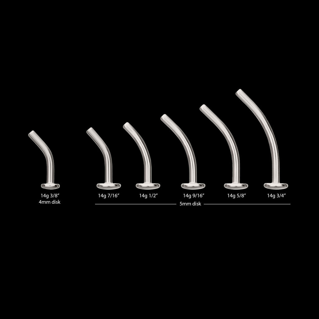 Titanium Threadless with Fixed Disk Floating Navel Bar