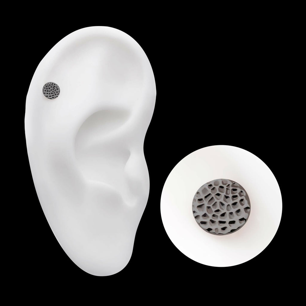 Black PVD Titanium Threadless Hammered Disk Top